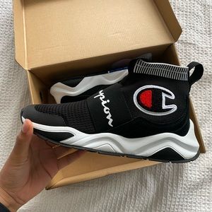 Champion Rally Pro Black Gymshoes